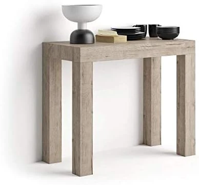 Mobili Fiver, First, Extendable Console Table, Ashwood Black, Made In Italy - Image 9