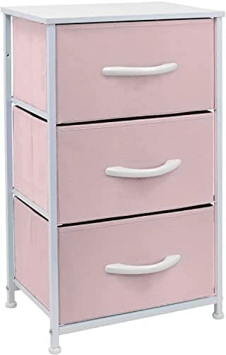 Sorbus Dresser Storage Tower, Organizer Drawers For Closet Boys & Girls Bedroom Bedside Furniture, Chest For Home, College Dorm, Steel Frame, Wood Top, Tie-dye Fabric Bins (4-Drawer, Blue/Pink/Purple) - Image 4