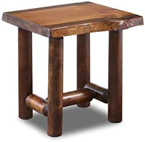Rustic Log End Table Pine And Cedar (Unfinished) - Image 6