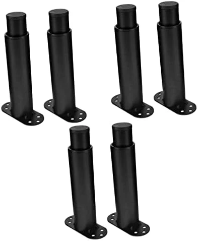 Homoyoyo 6 Pcs Bed Support Legs Holder Bedstead Black Cold Rolled Steel - Image 11