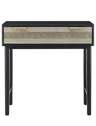 Aoikax Farmhouse Console Table, Vanity Table, French Country Console Table With Drawer, Hand-Carved Finished (Natural And Black)… - Image 3