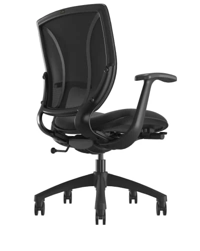 KARNOX Chair Office Computer Desk Chair Gaming-Ergonomic Mid Back Cushion Lumbar Support And Adjustable Height Wheels Comfortable Racing Armrest Seat Swivel Rolling Home Executive (Black) …… - Image 4