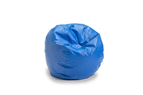Child Bean Bag Chairs By Better American Products - Kid Sized Baseball Style Vinyl Bean Bag Chairs Perfect For Game Rooms And More {Blue}