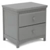 Delta Children Emerson Nightstand, Greenguard Gold Certified, Grey