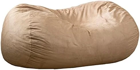 Great Deal Furniture Flora Traditional 6.5 Foot Suede Bean Bag (Cover Only), Tuscany - Image 12