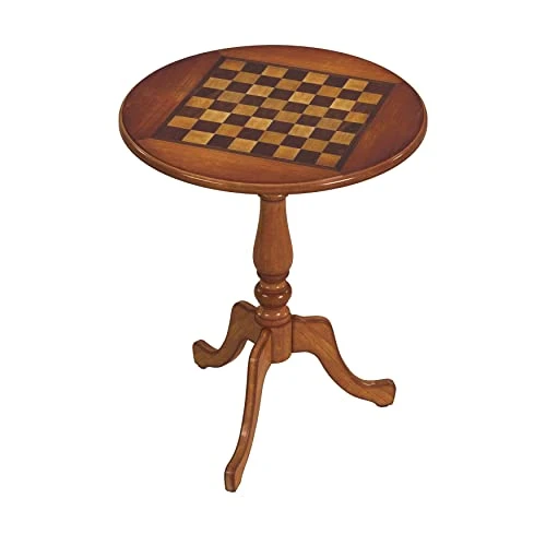 GENERIC Olive Ash Game Accent Table Brown Wood Handmade - Image 2
