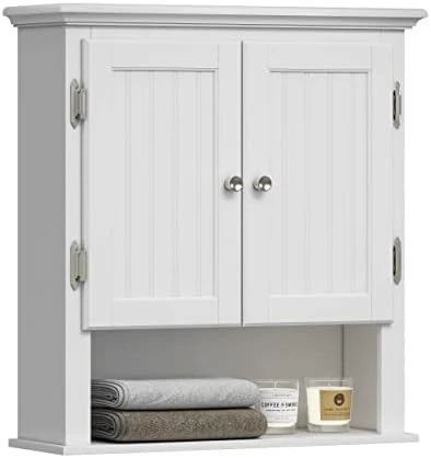 UTEX Bathroom Cabinet Wall Mounted, Wood Hanging Cabinet, Wall Cabinets With Doors And Shelves Over The Toilet For Bathroom,Espresso - Image 8