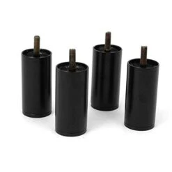 Leggett And Platt Adjustable Bed Riser Legs, Black, Set Of 4