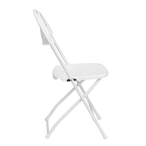 TentandTable Fan Back Heavy Duty Stackable Folding Chairs | White | 300-Pound Capacity | For Events, Banquets, Parties, And Weddings | 8 Pack - Image 6