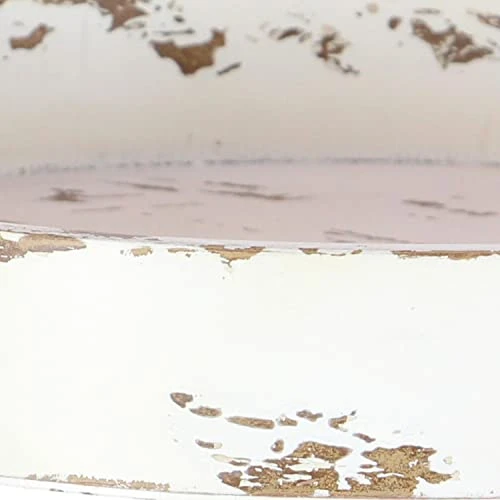 Deco 79 Metal Round Accent Table With Oar Shaped Legs, 16" X 16" X 28", White - Image 5