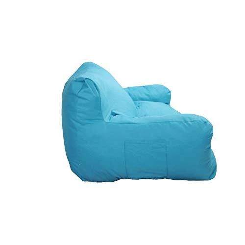 Dporticus Double Mini Lounger Sofa, Bean Bag Chair Self-Rebound Sponge Double Child Seat 51" X 32" X 18" Blue - Image 5