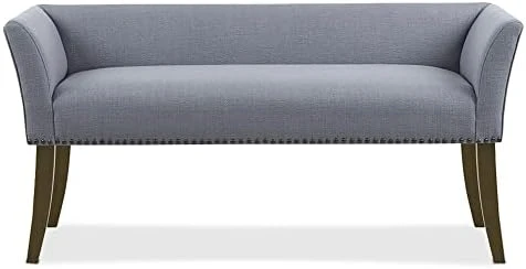 Madison Park Welburn Upholstered Tufted Entryway Accent Bench With Back, Nailhead Trim, And Padded Seat Mid-Century Modern Fabric Ottoman For Bedroom Furniture, 49.5" W X 19.25" D X 23" H, Tan - Image 7