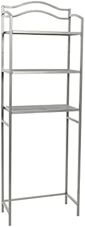 Household Essentials 3-Tier Metal Over The Toilet Bathroom Storage Shelf, White - Image 9