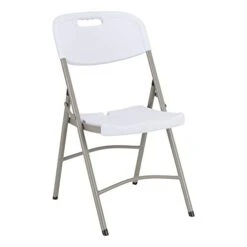 Norwood Commercial Furniture Heavy-Duty Indoor/Outdoor Blow-Molded Folding Chair, White (Pack Of 4) (NOR-REI1051-WH-SO)