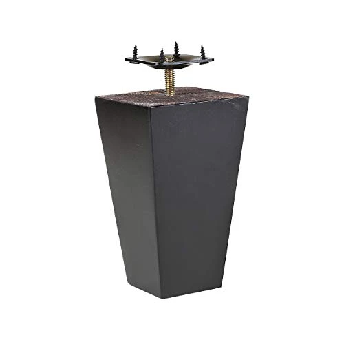 ProFurnitureParts Espresso 5.5" Tall Tapered Wood Sofa Legs W/Anti-Skid Pads, Leg Plates Included Set Of 4 - Image 2