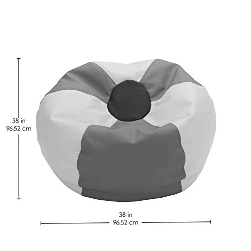 FDP SoftScape Classic 38" Collegiate Jumbo Bean Bag Chair, Furniture For Reading, Studying, Playing Video Games, Relaxing, Alternative Seating For Dorm Or Rec Rooms, Homes, Libraries - Crimson/Black - Image 2