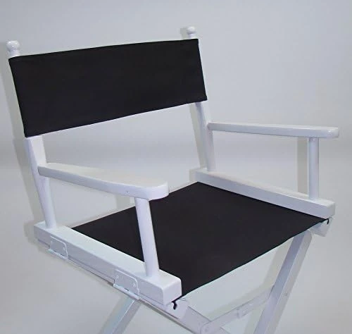 TLT Personalized Imprinted Gold Medal Contemporary 30" Bar Height White Frame Directors Chair - Pink - Image 5