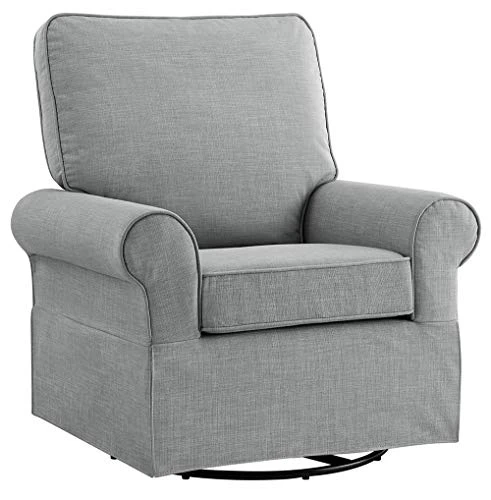Angel Line Natalie Upholstered Swivel Glider, Dark Grey - Image 3