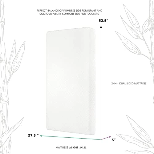 Evolur Comfort Lite Plus Fiber Crib & Toddler Mattress, Greenguard Gold Certified - Image 2