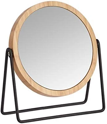 Amazon Basics Vanity Mirror With Bamboo Rim - 1X/5X Magnification - Image 7