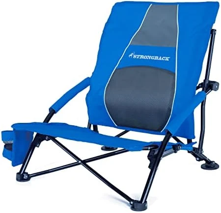 STRONGBACK Low Gravity Beach Chair With Built-in Lumbar Back Support, Heavy Duty Portable Folding Beach Chair For Adults - Image 8