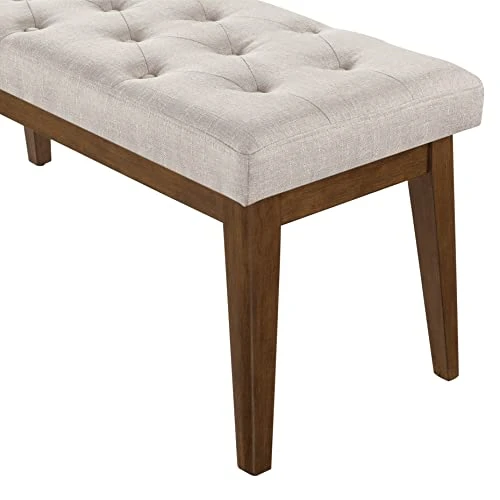 Ball & Cast Ottoman Benches, 41.5", Walnut & Taupe - Image 6