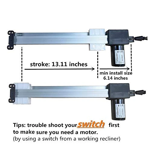 Fromann Okin Refined-R Model JLDQ-1A And JLDQ-11 Part # JLDQ.11.156.333K Kit For Electric Power Recliner Replacement Motor Actuator - Image 6