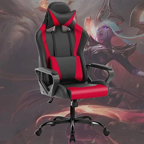 PC Gaming Chair Office Chair Racing Desk Chair With Lumbar Support Arms Headrest Massage High Back PU Leather Ergonomic Computer Chair Rolling Adjustable Swivel Chair For Women Men Adult, Camo - Image 15