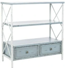 Safavieh American Homes Collection Chandra Pale Blue And White Smoke Console Table