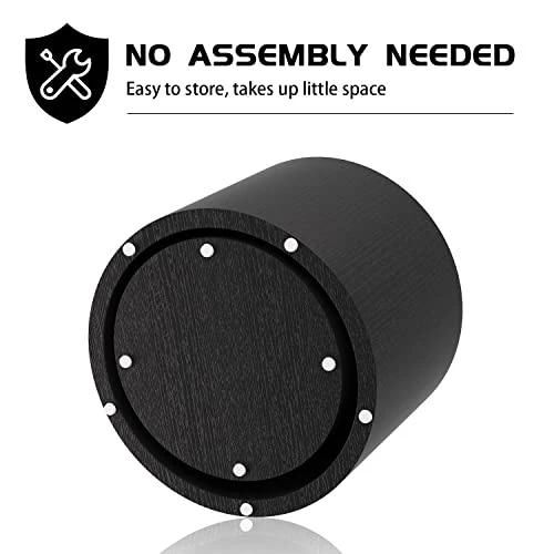 WILLIAMSPACE Nesting Coffee Table Set Of 2, Black Round Wooden Coffee Tables Modern Circle Table For Small Space Living Room Bedroom Accent End Side Table (Black-Round) - Image 2