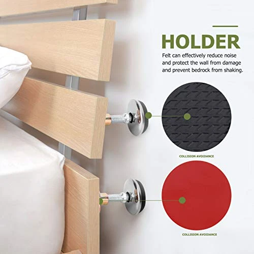 Veemoon Daybed Frame Rockhounding Tools 8 Pcs Self- Adhesive Bedside Support Stabilizer Furniture Stabilizer Bedside Anti- Shake Tool Metal Bedside Fixator Daybed Frame Rockhounding Tools