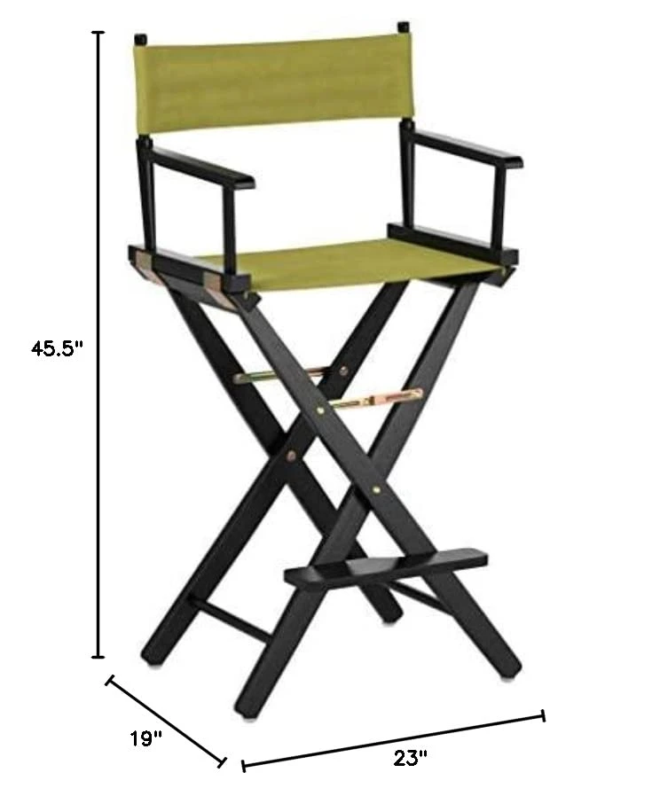 Casual Home 30" Director's Chair Black Frame-with Olive Canvas, Bar Height - Image 5