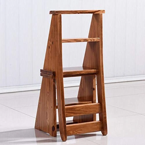 DINGZZ Step Stool-Convertible Ladder Chair Library Kitchen Step Stool Ladder -38X44X85cm (Color : D) - Image 3
