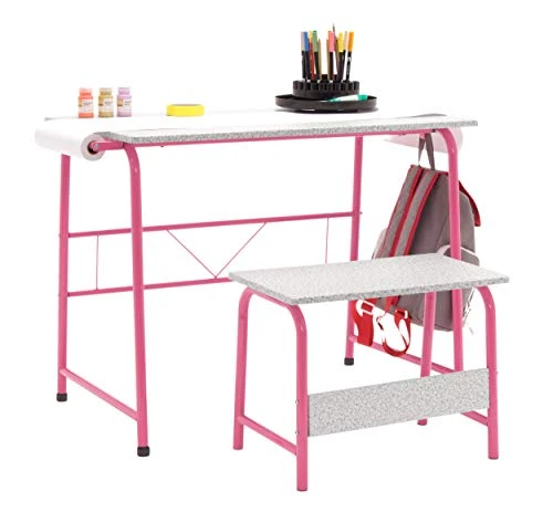 SD Studio Designs Project Center, 55125 Craft Table Play Desk With Bench, Pink - Image 2
