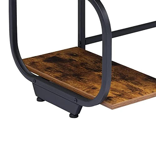 Anivia Writing Computer Home Office Desk With 2 Storage Shelves On Left Or Right Side, Industrial Simple Style Wood Table Metal PC Laptop Notebook, 47", Rustic Brown + Black Frame - Image 6