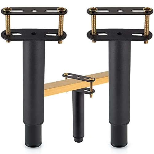 MOLIGOU 2 Pcs Bed Frame Support Legs, Adjustable Height Center Support Leg, Bed Slat Legs Replacement (Height: 7"-13")