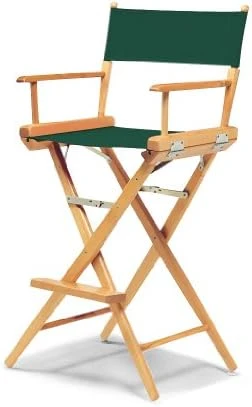 Telescope Casual World Famous Bar Height Director Chair, Forest Green With Walnut Frame - Image 3