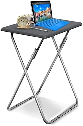 Garden 4 You Portable Folding TV Tray Dinner Snack Trays Table Portable Foldable Table Small Sofa Bedside Tables With Light Weight, 15 X 18.9 X 26 In(Smoky Grey) - Image 9