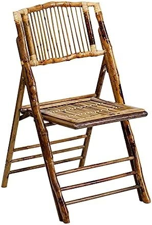 Flash Furniture Bamboo Folding Chairs | Set Of 2 Bamboo Wood Folding Chairs - Image 9