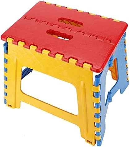 Folding Step Stool, Plastic Folding Step Stool Folding Stepping Stool Portable Step Stool For Living Room Study Bedroom School Outdoor (Pink) - Image 9