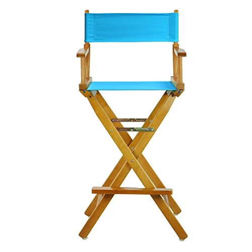 Casual Home 230-05/021-27 Director Chair 30" - Bar Height Honey OakFrame/Turquoise Canvas - Image 2