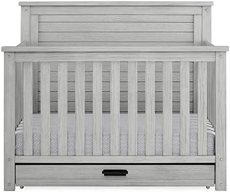 Delta Children Simmons Kids Caden 6-in-1 Convertible Crib With Trundle Drawer, Greenguard Gold Certified, Rustic Acorn - Image 10