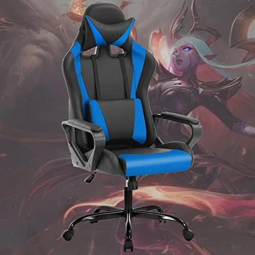 PC Gaming Chair Office Chair Racing Desk Chair With Lumbar Support Arms Headrest Massage High Back PU Leather Ergonomic Computer Chair Rolling Adjustable Swivel Chair For Women Men Adult, Camo - Image 11