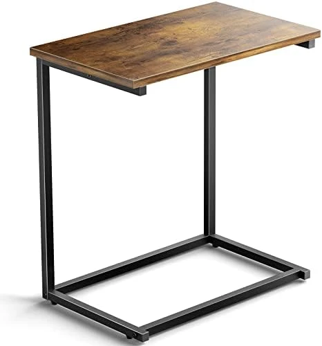 Pipishell End Table Living Room, C Shaped End Table 27 Inches High, Side Table For Couch Slide Under, C Table Sofa Side End Table, PIET06 - Image 7