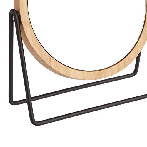 Amazon Basics Vanity Mirror With Bamboo Rim - 1X/5X Magnification - Image 3
