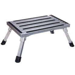 DLLJ Aluminum Folding Platform Steps With Anti-Slip Surface/Sturdy Lightweight Portable Step Stool For Outdoor Kitchen Bathroom Library RV