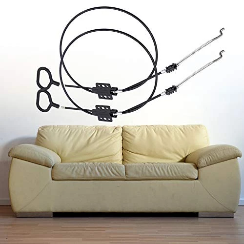 Nonley Sofa Recliner Cables, 2 Pack Couch Release Cables Recliner Replacement Parts D Ring Couch Recliner Pull Handle, Hook Exposed Cable With S Tip For Sofa, Black - Image 5