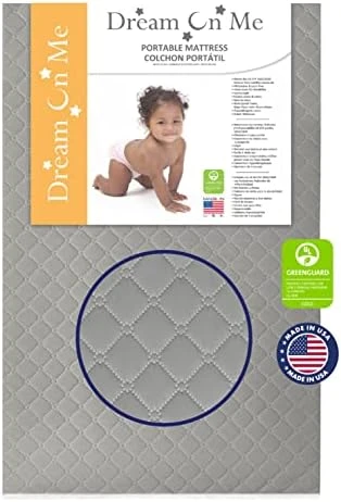 Dream On Me Aster 3" Fiber Portable Mini Crib Mattress, Waterproof Vinyl Cover, Greenguard Gold Certified, Mini Crib Mattress - Image 6