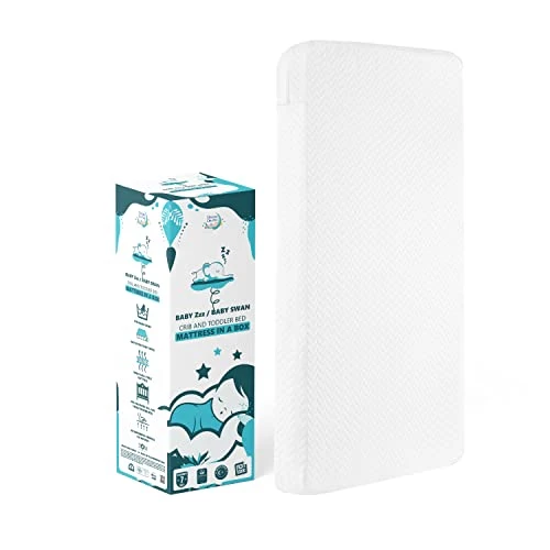 Dream On Me Baby Zzz 5β Foam Crib & Toddler Bed Mattress In White, Mattress In A Box, Greenguard Gold/JPMA Certified