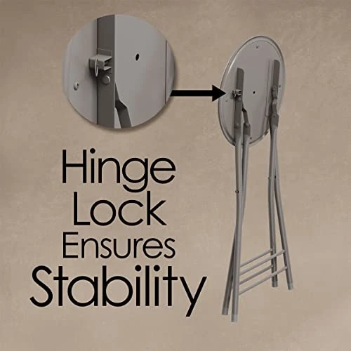 24-Inch Counter Height Bar Stool β Backless Folding Chair With 300lb Capacity For Kitchen, Recreation Room, Or Game Room By Trademark Home (Royal) Set Of 1 - Image 5